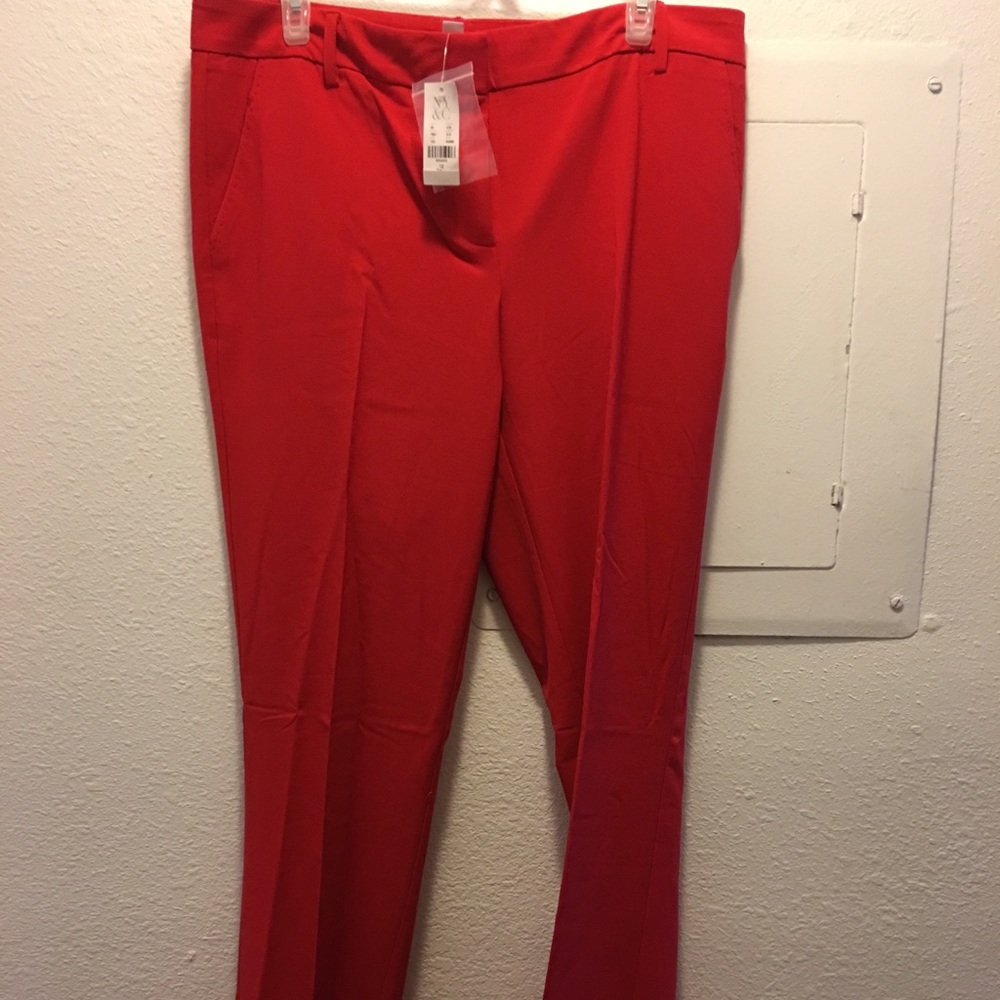 Bright red New York and Company straight pant